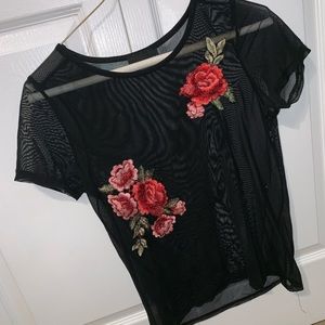 Embroider floral shirt